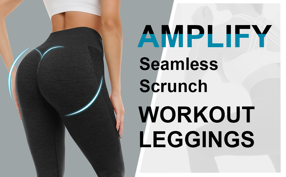 A AGROSTE Seamless Butt Lifting Leggings for Women Booty High Waisted  Workout Yoga Pants Scrunch Gym Leggings Brown-L 